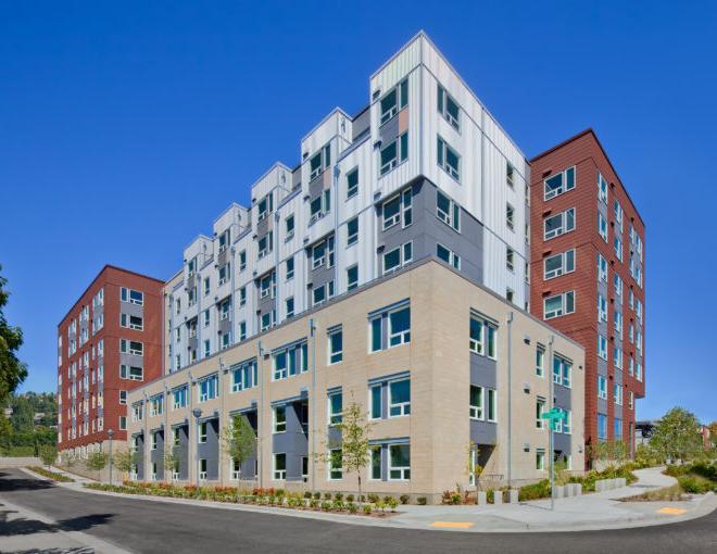 石板公寓和阁楼, a modern residential 发展 in Seattle's Interbay neighborhood.